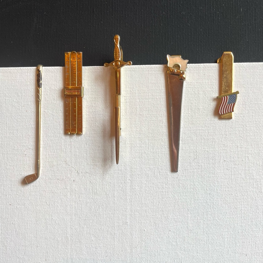Tie clips Vintage lot